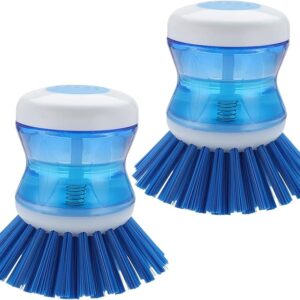 Dish Brush with Soap Dispenser, Stiff Bristles Dish Scrubber for Pots